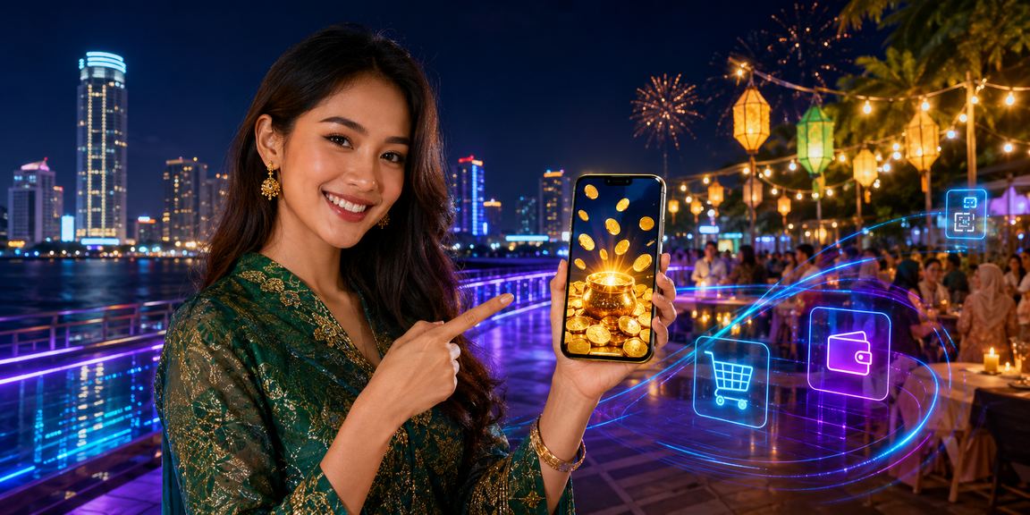 Pengguna Pulau Pinang mengakses pertaruhan bola sepak melalui telefon pintar sempena Hari Raya