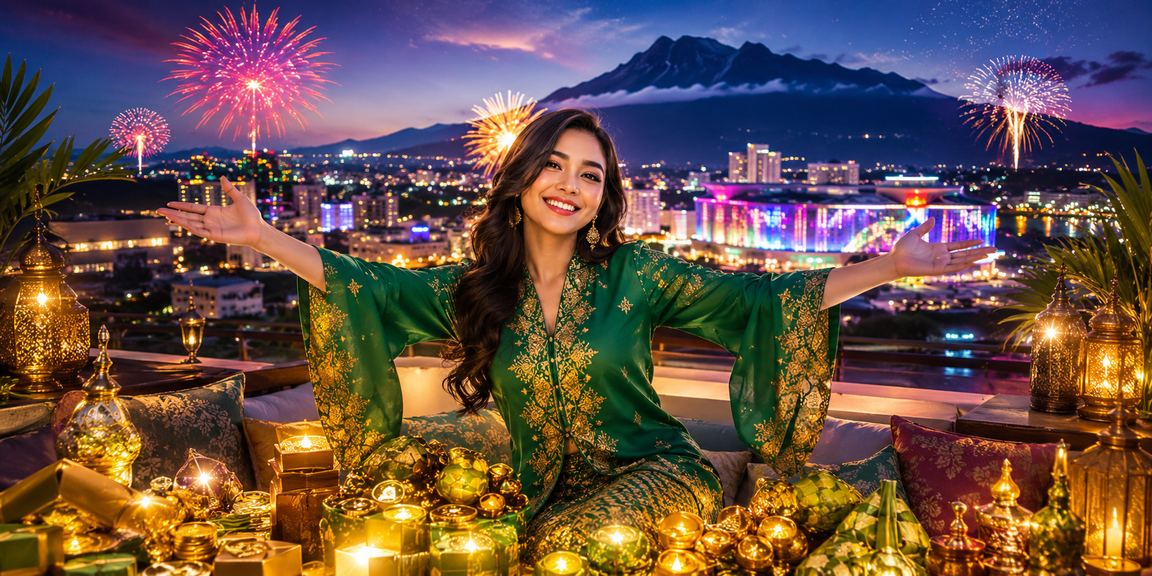 Suasana perayaan Hari Raya sambil menikmati hiburan dalam talian in2it di Sabah